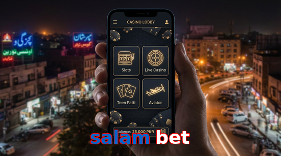 Main screen of Salam Bet app page for PK players