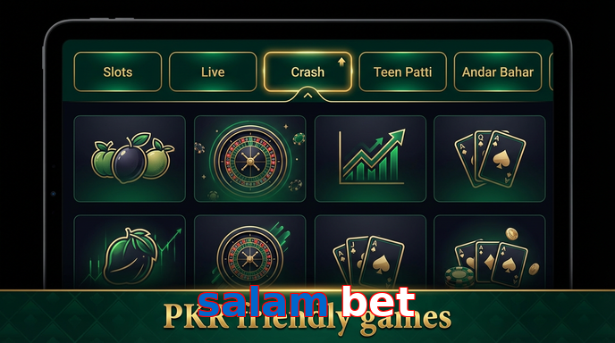 Game list for Salam Bet games section